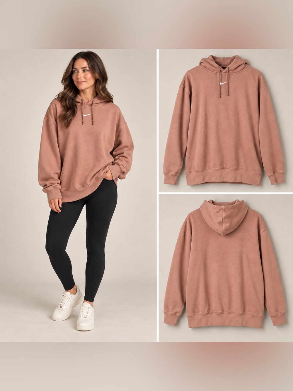 Nike Sportswear Oversized Mini Swoosh Hoodie Canyon Rust Women’s S